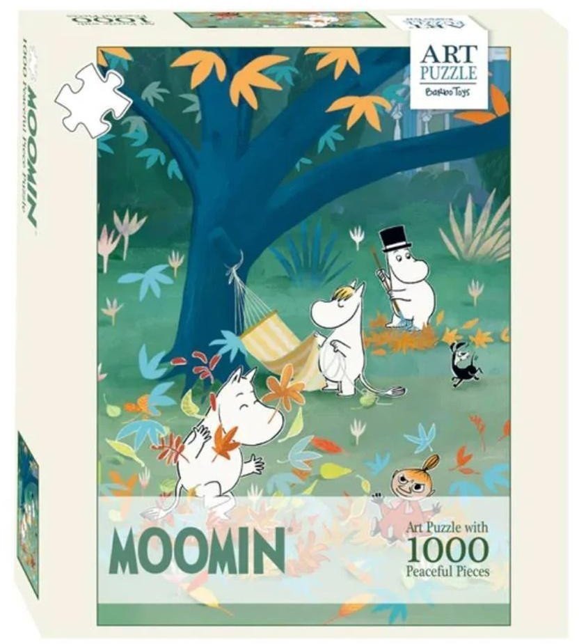Puzzle 1000 Artystyczne Muminki Zabawa w Lesie
