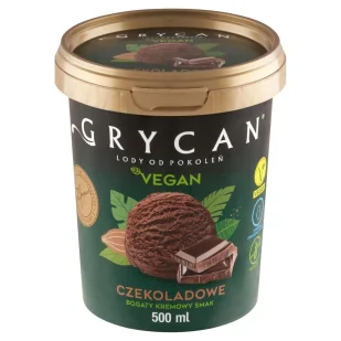 Grycan Vegan Lody czekoladowe 500 ml - Lody i desery lodowe - miniaturka - grafika 1