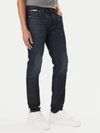 Spodnie męskie - Calvin Klein Jeans Jeansy LV04RD700G Granatowy Tapered Fit - miniaturka - grafika 1
