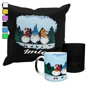 Gadżety dla niej i dla niego - ZESTAW KUBEK MAGICZNY + POSZEWKA Z PODUSZKĄ- MIKOŁAJ ŚWIĘTA PREZENT + IMIĘ - miniaturka - grafika 1