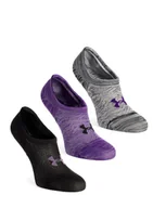 Skarpetki i podkolanówki sportowe - Skarpetki damskie Under Armour Breathe Lite Ultra Low 3 Pack – purple/black - miniaturka - grafika 1