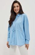 Koszule damskie - Koszula damska w paski w kolorze jasnoniebieskim 4014, Kolor niebieski, Rozmiar XS, Moodo - Primodo.com - miniaturka - grafika 1