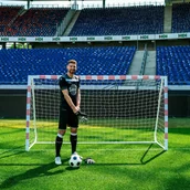 Piłka nożna - Bramka piłkarska Sandora Volley L 300 x 160 żak mocne rury 60mm - miniaturka - grafika 1