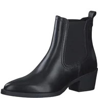Botki damskie - Tamaris Damskie sztyblety 1-25704-42, czarna skóra, 39 EU - miniaturka - grafika 1