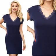 Bielizna nocna - Koszula nocna DONNA Tissi 101 granatowa XL - miniaturka - grafika 1