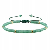 Bransoletki - Bransoletka Koraliki Kamień Naturalny Kwarc Awenturyn 2 x 4 mm Regulowany - miniaturka - grafika 1