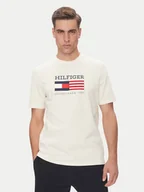 Koszulki męskie - Tommy Hilfiger T-Shirt American Monotype MW0MW39843 Écru Regular Fit - miniaturka - grafika 1
