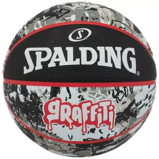 Spalding Graffiti Ball 84378Z, Unisex, Piłki Do Koszykówki, Czarne - Koszykówka - miniaturka - grafika 1