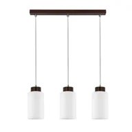 Lampy sufitowe - Spotlight Loftowa LAMPA wisząca BOSCO 1720376 skandynawska OPRAWA szklany ZWIS okrągłe tuby orzech białe 1720376 - miniaturka - grafika 1