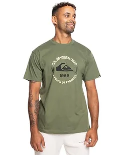 Quiksilver Koszulka z krótkim rękawem męska koło logo SS XS zielona - Koszulki męskie - miniaturka - grafika 1