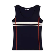 Koszulki i topy damskie - ROLAND GARROS Nina damska koszulka na ramiączkach w paski, ciemnoniebieska, minimalistyczna odzież sportowa lub miejska, rozmiar XS-RTSW0120-MAR-XS, granatowy, XS, morski, XS - miniaturka - grafika 1