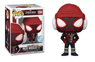 funko pop! spider man miles morales winter suit exclusive (1294) - Figurki dla dzieci - miniaturka - grafika 1