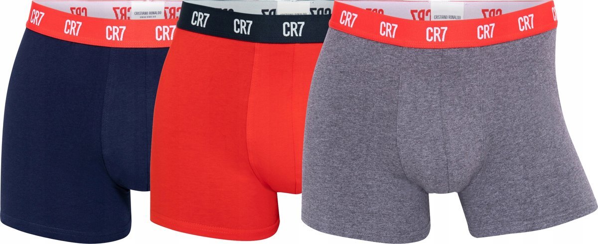 CR7 Cristiano Ronaldo Majtki Bokserki Bawełniane Wielokolorowy 3-Pak Xl