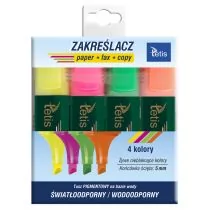 TETIS Zakreślacze neonowe komplet 4szt. KW015-M4 - Zakreślacze - miniaturka - grafika 1