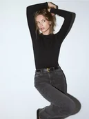 Spodnie damskie - Reserved - Jeansy flare high waist - szary - miniaturka - grafika 1