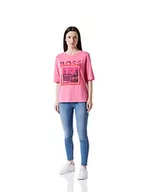 Koszulki i topy damskie - BOSS Koszulka damska C_ebina_Print T_Shirt, Medium Pink668, XS - miniaturka - grafika 1