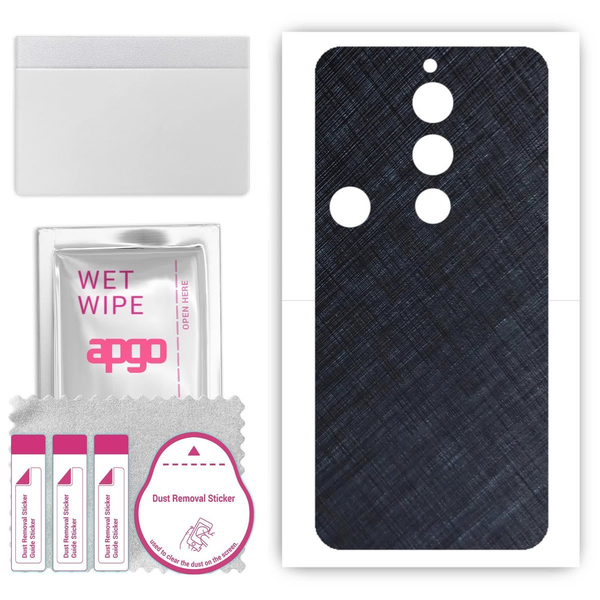 Folia naklejka skórka strukturalna na TYŁ do ZTE Nubia Red Magic 8S Pro - Tytan Niebieski - apgo SKINS