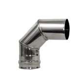 Rury i kanały wentylacyjne - EQUATION Kolano nierdzewne 90° 80 mm do odprowadzania dymu - miniaturka - grafika 1