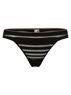 Tommy Hilfiger Stringi Kobiety czarny jednolity, S/M - Majtki damskie - miniaturka - grafika 1