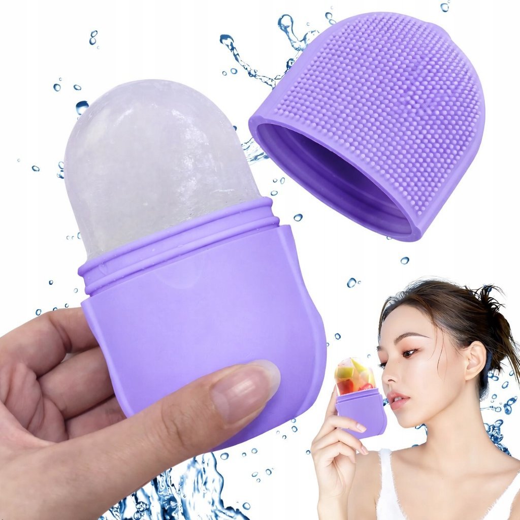 MASAŻER LODOWY ICE ROLLER DO TWARZY SILIKONOWY ŁAGODZĄCY WYGŁADZAJĄCY