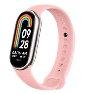 Akcesoria do smartwatchy - Zamienna silikonowa opaska pasek bransoleta bransoletka do Xiaomi Mi Band 8 pudrowy - miniaturka - grafika 1
