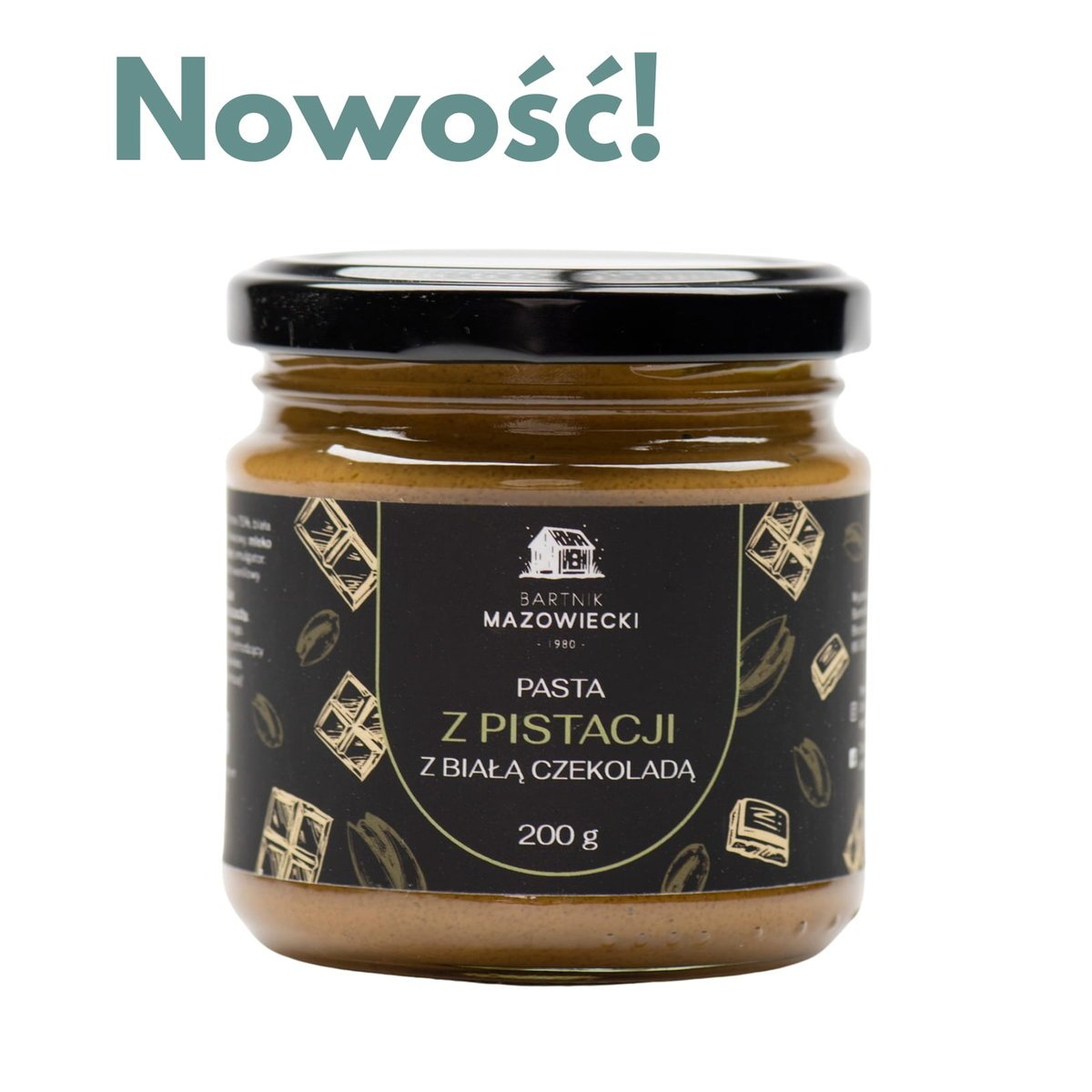 Pasta pistacjowa z białą czekoladą 200g / Bartnik Mazowiecki