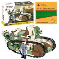 Klocki - KLOCK Cobi 2992 Czołg Renault FT "Victory Tank 1920" HC 304 El. + PŁYTKA - miniaturka - grafika 1