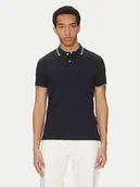 Koszulki męskie - Geox Polo M5510R T3236 F1624 Granatowy Regular Fit - miniaturka - grafika 1