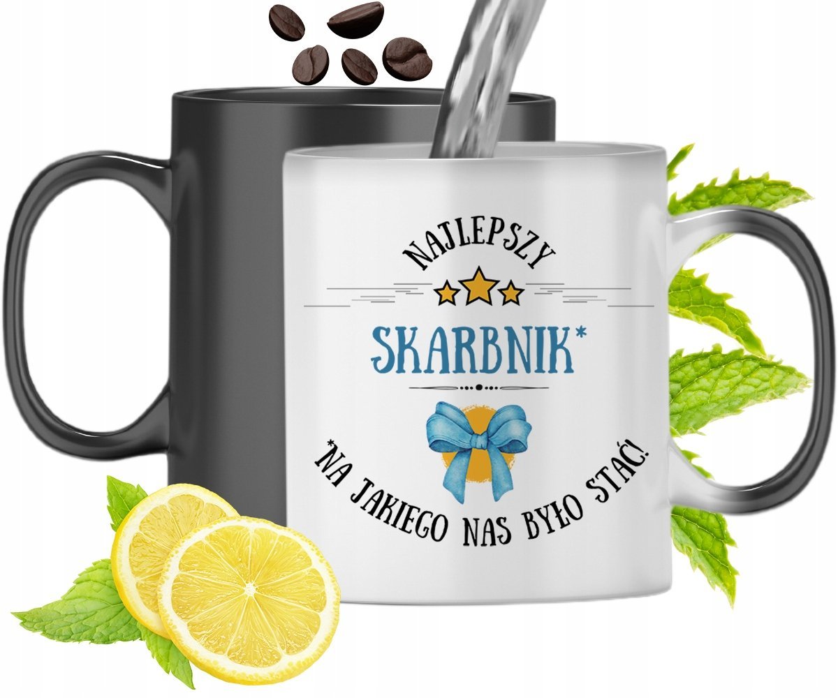 KUBEK MAGICZNY DLA SKARBNIKA ZMIENIAJĄCY KOLOR z Nadrukiem ze Zdjęciem + Opakowanie na prezent (wzór 04)