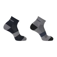Skarpetki męskie - Skarpety za kostkę SALOMON EVASION ANKLE 2-PACK LC2627600 – Czarny - miniaturka - grafika 1