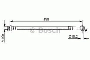 Bosch Przewód hamulcowy giętki BOSCH 1987481698 1987481698 - Przewody hamulcowe - miniaturka - grafika 1