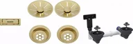 Syfony - BLANCO Armatura odpływowo-przelewowa 2x3,5" z InFino i elementami stalowymi satin gold - miniaturka - grafika 1