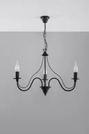 Lampy sufitowe - Sollux Lighting Żyrandol MINERWA 3 czarny - miniaturka - grafika 1