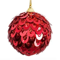 Bombki - Bombki choinkowe czerwone plastikowe piankowe 8 x 8 x 8 cm (4 sztuki) - miniaturka - grafika 1