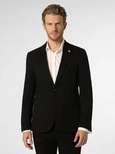 Finshley & Harding London Męska marynarka od garnituru modułowego Mężczyźni Slim Fit czarny jednolity, 46 - Garnitury - miniaturka - grafika 1