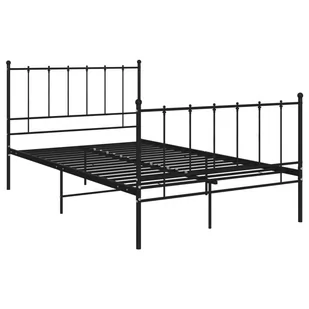 shumee Rama łóżka czarna metalowa 120 x 200 cm - Łóżka - miniaturka - grafika 1