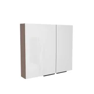 Szafki łazienkowe - Szafka łazienkowa wisząca z lustrem Devo Vena 2.0 80 cm lewa structure stone grey VE2-SWL2DL80-F101L09 - miniaturka - grafika 1