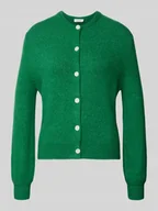 Swetry damskie - Kurtka z dzianiny z listwą guzikową model ‘NIMMA’ - miniaturka - grafika 1