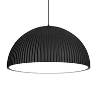 Lampy sufitowe - Wisząca lampa nad stół Gandra 5024 Shilo salonowa metalowa kopuła czarna - miniaturka - grafika 1