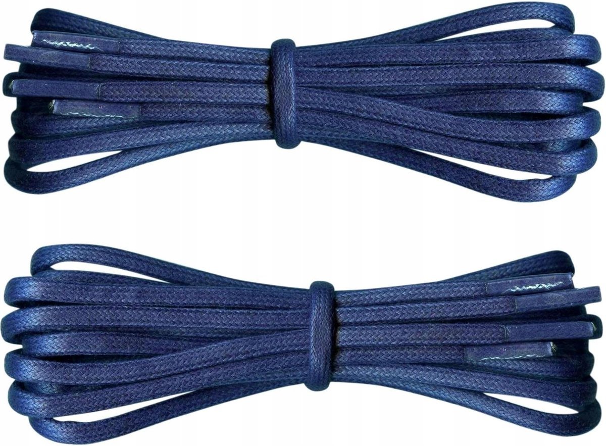 WOSKOWANE Sznurówki GRANATOWE Sznurowadła 45 cm GRUBE Okrągłe 5 mm G15-94