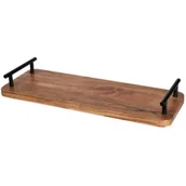Tace i patery - Excellent Houseware Taca drewniana z rączkami 40x15 cm - miniaturka - grafika 1