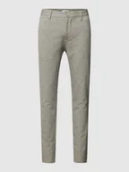 Spodnie męskie - Spodnie materiałowe o kroju slim tapered fit z wpuszczanymi kieszeniami model ‘MARK’ - miniaturka - grafika 1