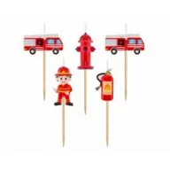 Urodziny dziecka - Godan Świeczki pikery Straż Pożarna 5 szt. - miniaturka - grafika 1