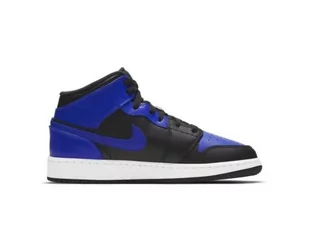Buty dziecięce Air Jordan 1 Mid Hyper Royal GS - 554725-077-37.5 - Buty dla dziewczynek - miniaturka - grafika 1