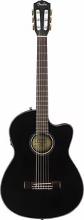 Fender CN-140SCE Nylon Thinline Black gitara elektroklasyczna z futerałem - Gitary klasyczne - miniaturka - grafika 1