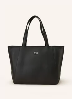 Torebki damskie - Calvin Klein Torba Shopper Medium Z Kieszenią Na Laptop schwarz - grafika 1