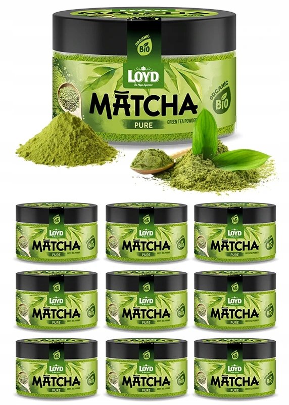 Loyd Matcha Bio 40 g Chińska Zielona Herbata w Proszku Premium x 9 Sztuk