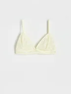 Biustonosze - Reserved - Koronkowy biustonosz - jasnożółty - miniaturka - grafika 1