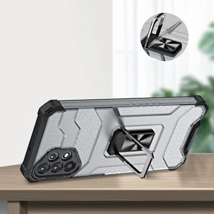 Crystal Ring Case pancerne hybrydowe etui pokrowiec + magnetyczny uchwyt Samsung Galaxy A32 5G czerwony - Etui i futerały do telefonów - miniaturka - grafika 6