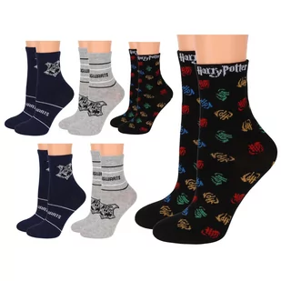 Harry Potter Komplet chłopięcych skarpetek, długie skarpetki 6 par, OEKO-TEX 23-26 EU - Moda i Uroda OUTLET - miniaturka - grafika 1